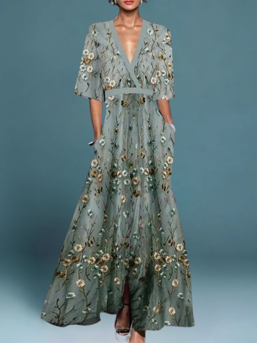 Océane – Elegant Flower Dress for Swaddling