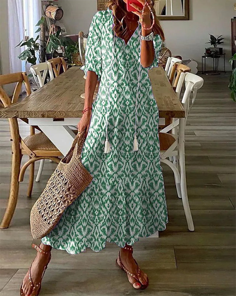 Elise   | Boho Dress with Belly Coverage