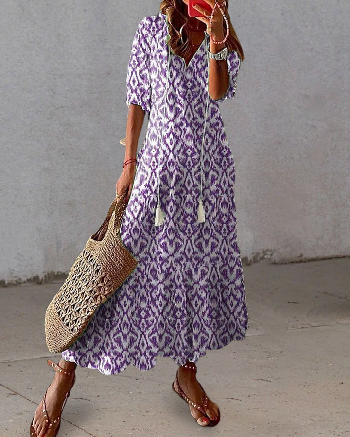 Elise   | Boho Dress with Belly Coverage