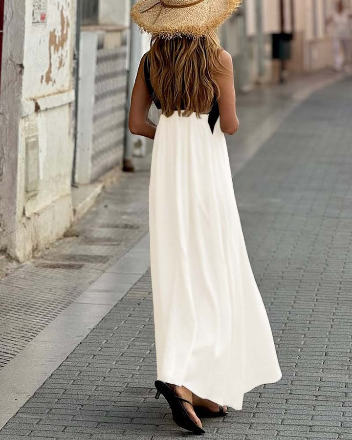 SIENNA | Elegant Dress with Open Back and Trendy Crossed Neck