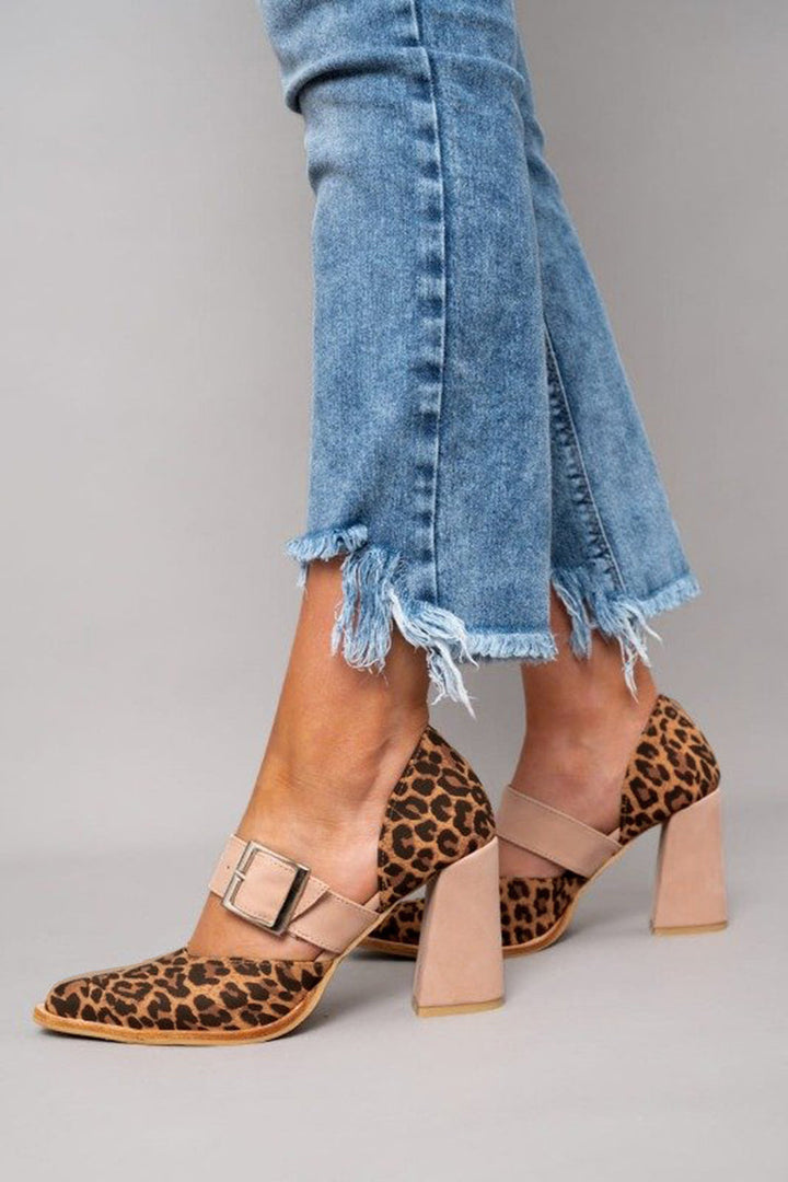 Avano | Leopard Leather Pumps with Stable Heel