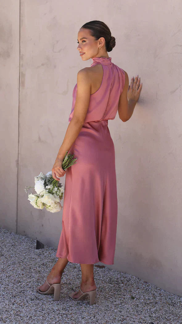 Lanna - Shiny Maxi Dress | Elegant Evening Dress | Stylish
