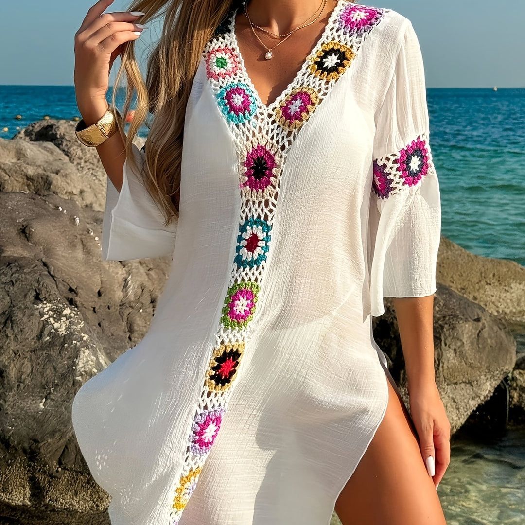 Maïa | Crochet-trimmed boho beach dress