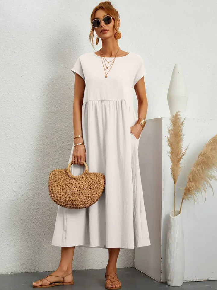 Ruby   | Elegant Essential Dress Made of Cotton and Linen