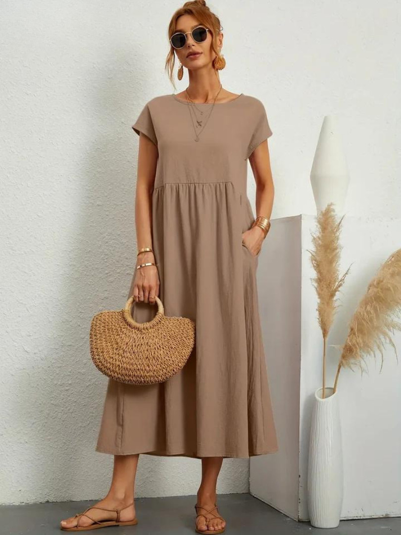 Ruby   | Elegant Essential Dress Made of Cotton and Linen