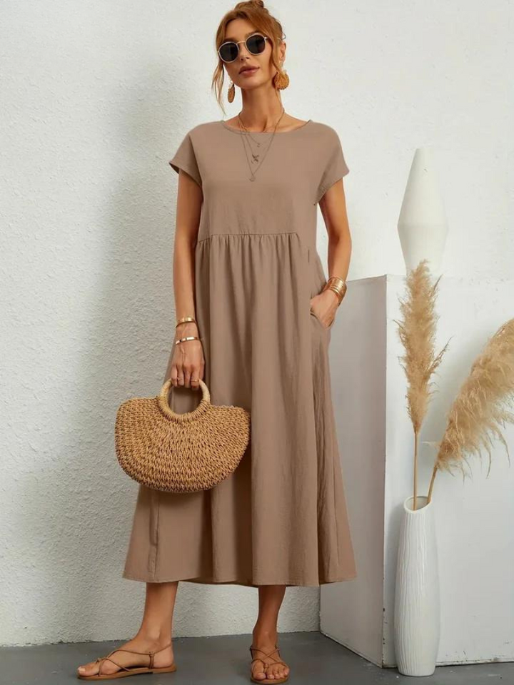 Ruby   | Elegant Essential Dress Made of Cotton and Linen
