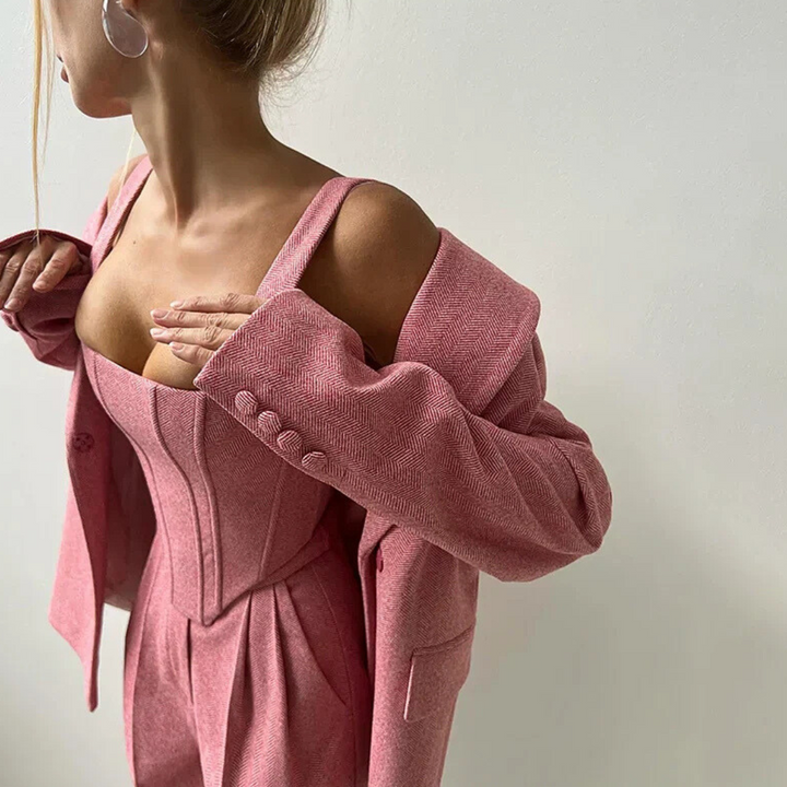 Agata | Three-piece set with double jacket