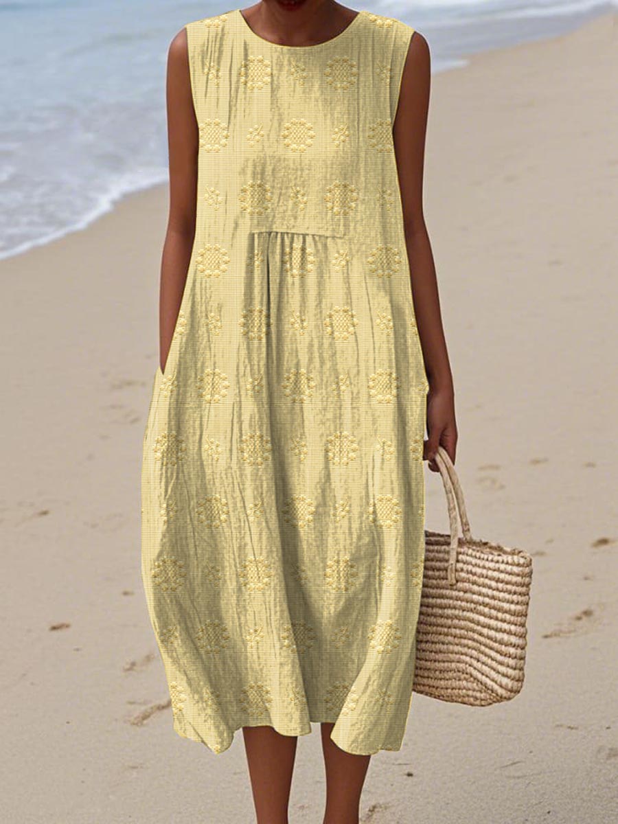 Sleeveless Dress with Pockets