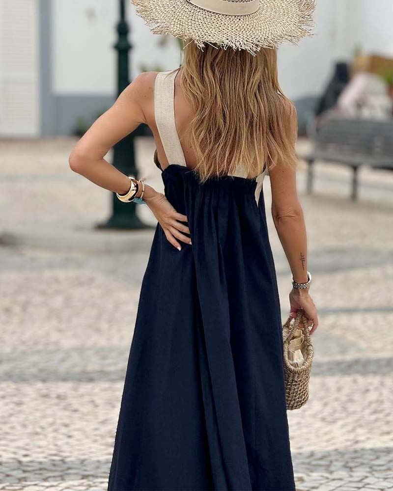 SIENNA | Elegant Dress with Open Back and Trendy Crossed Neck