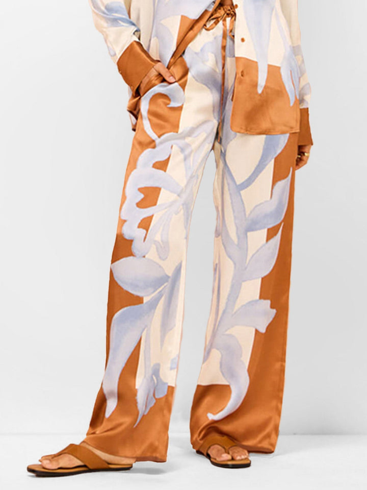 Golden Leaf Complete Set – Oversized Shirt and Coordinated Pants