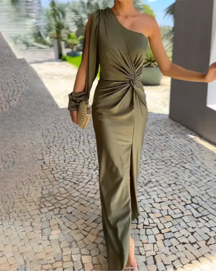 Rosea one-shoulder evening dress