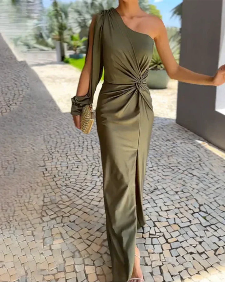 Rosea one-shoulder evening dress