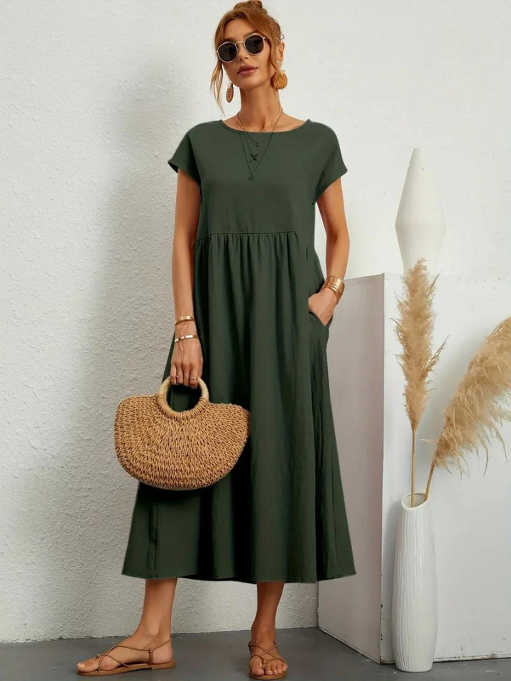 Ruby   | Elegant Essential Dress Made of Cotton and Linen