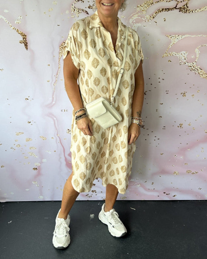 Stylish dress with V-neck