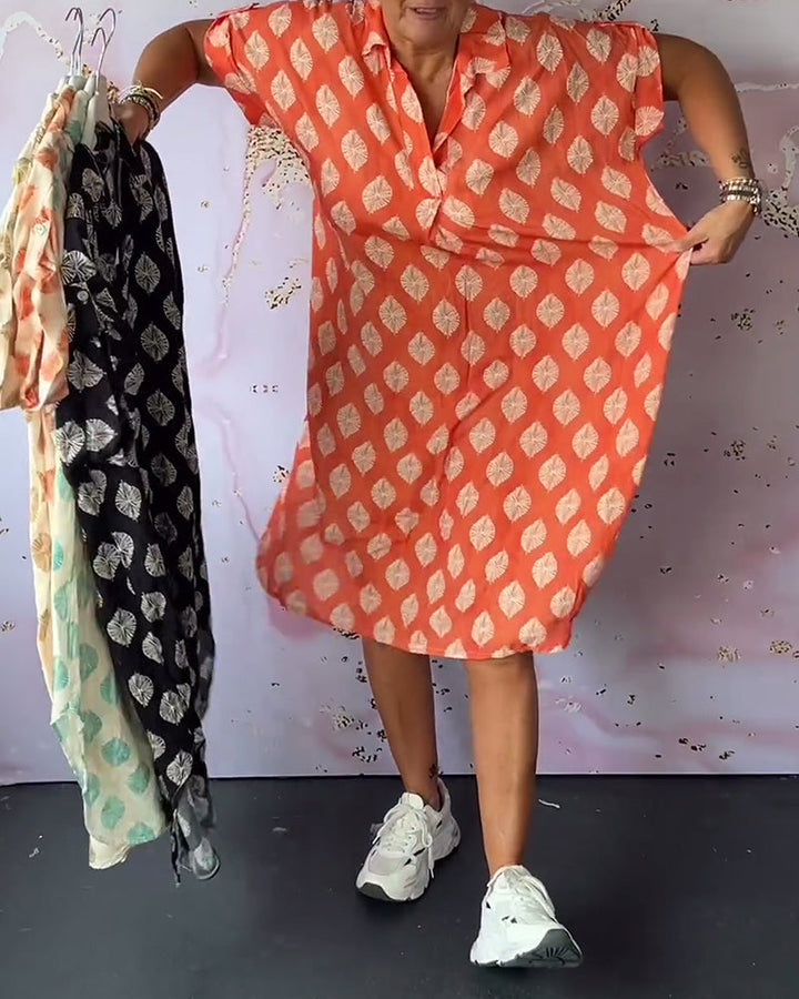 Stylish dress with V-neck