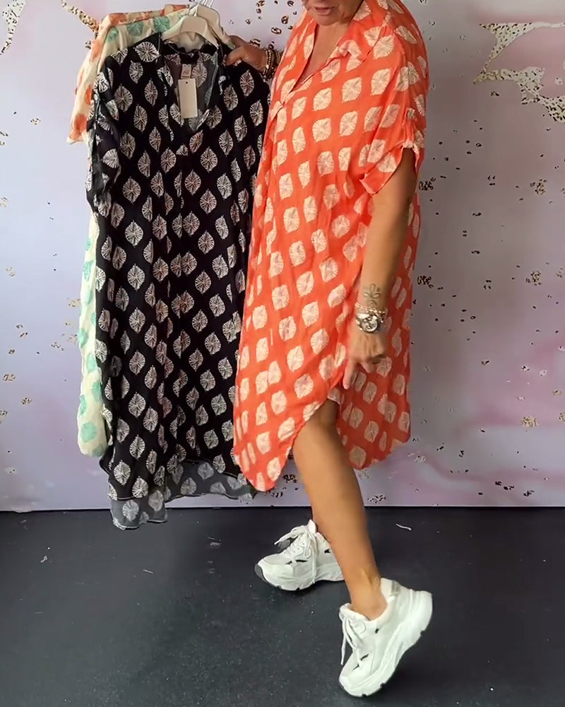 Stylish dress with V-neck