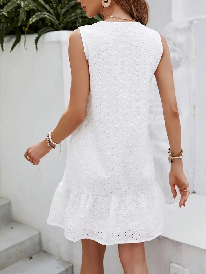 Lilianne | Eyelet Button-Down Summer Dress