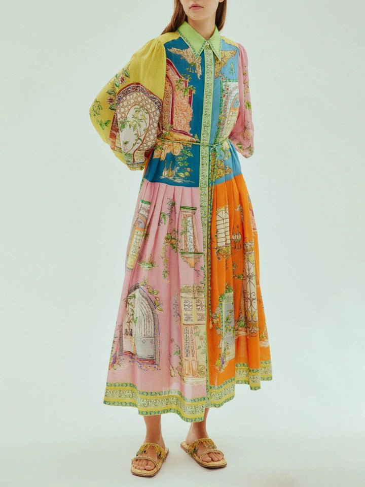 Summer Postcard Midi Dress