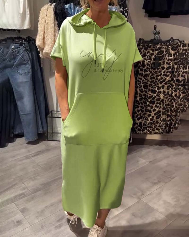 Anika   | Everyday Dress with Drawstring Closure and Hood