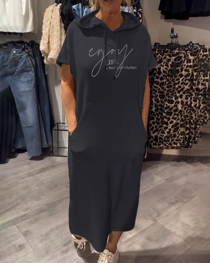 Anika   | Everyday Dress with Drawstring Closure and Hood