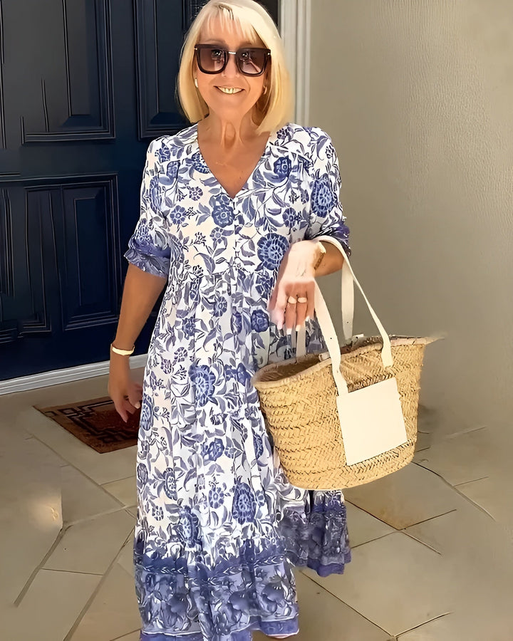 Evelyne | Elegant Dress with Flowers