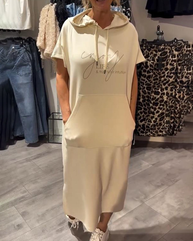 Anika   | Everyday Dress with Drawstring Closure and Hood