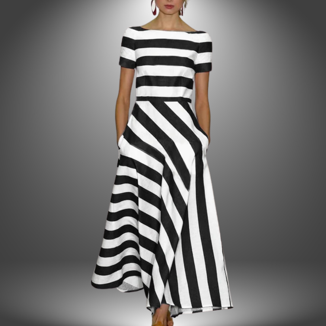 Nicole | Handmade Long Striped Dress