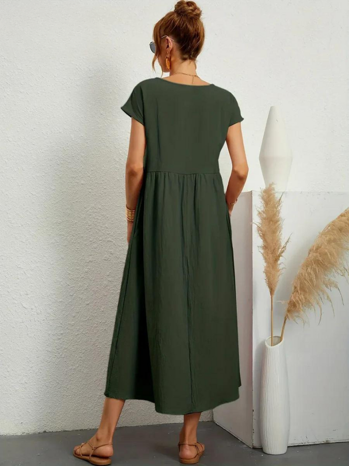 Ruby   | Elegant Essential Dress Made of Cotton and Linen