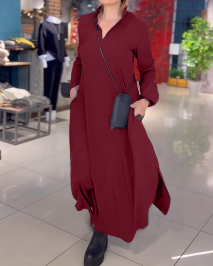 Veya - long dress with side slit