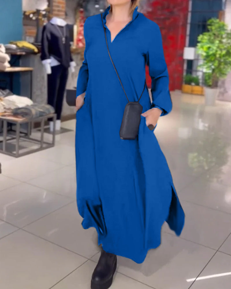 Veya - long dress with side slit