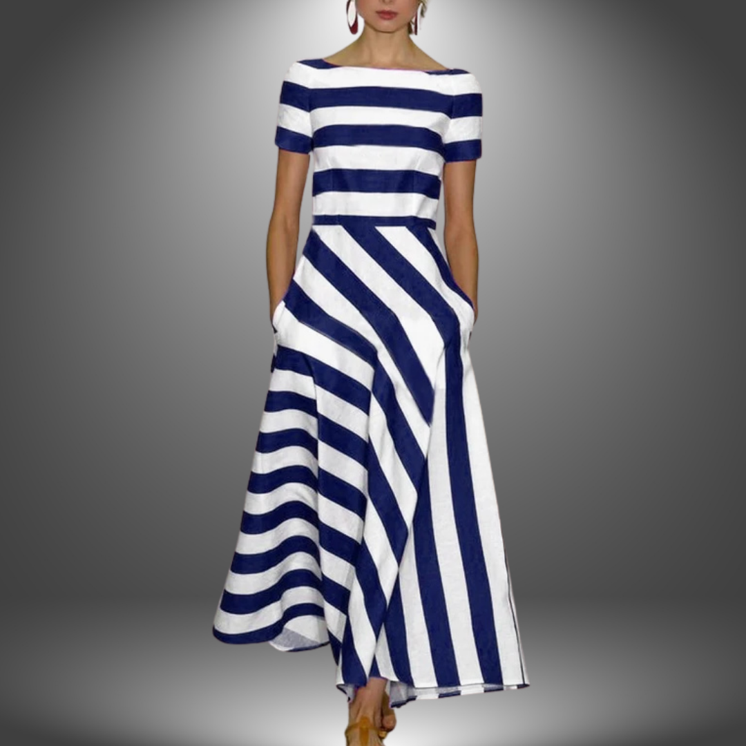 Nicole | Handmade Long Striped Dress