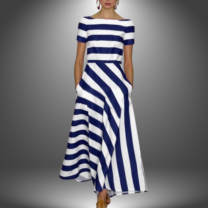 Nicole | Handmade Long Striped Dress