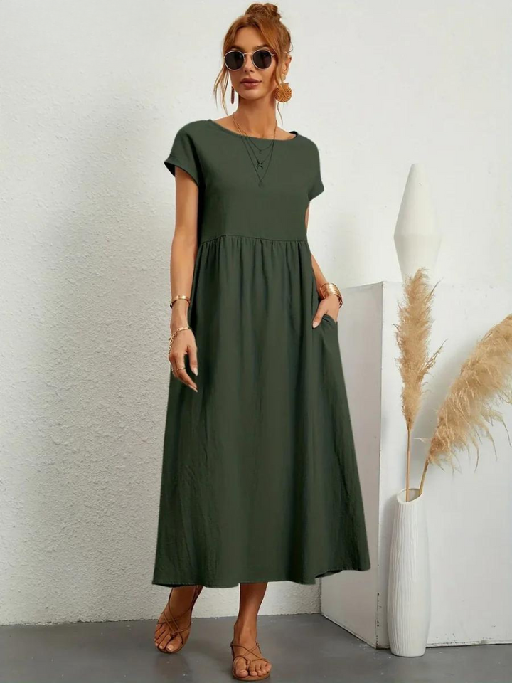 Ruby   | Elegant Essential Dress Made of Cotton and Linen