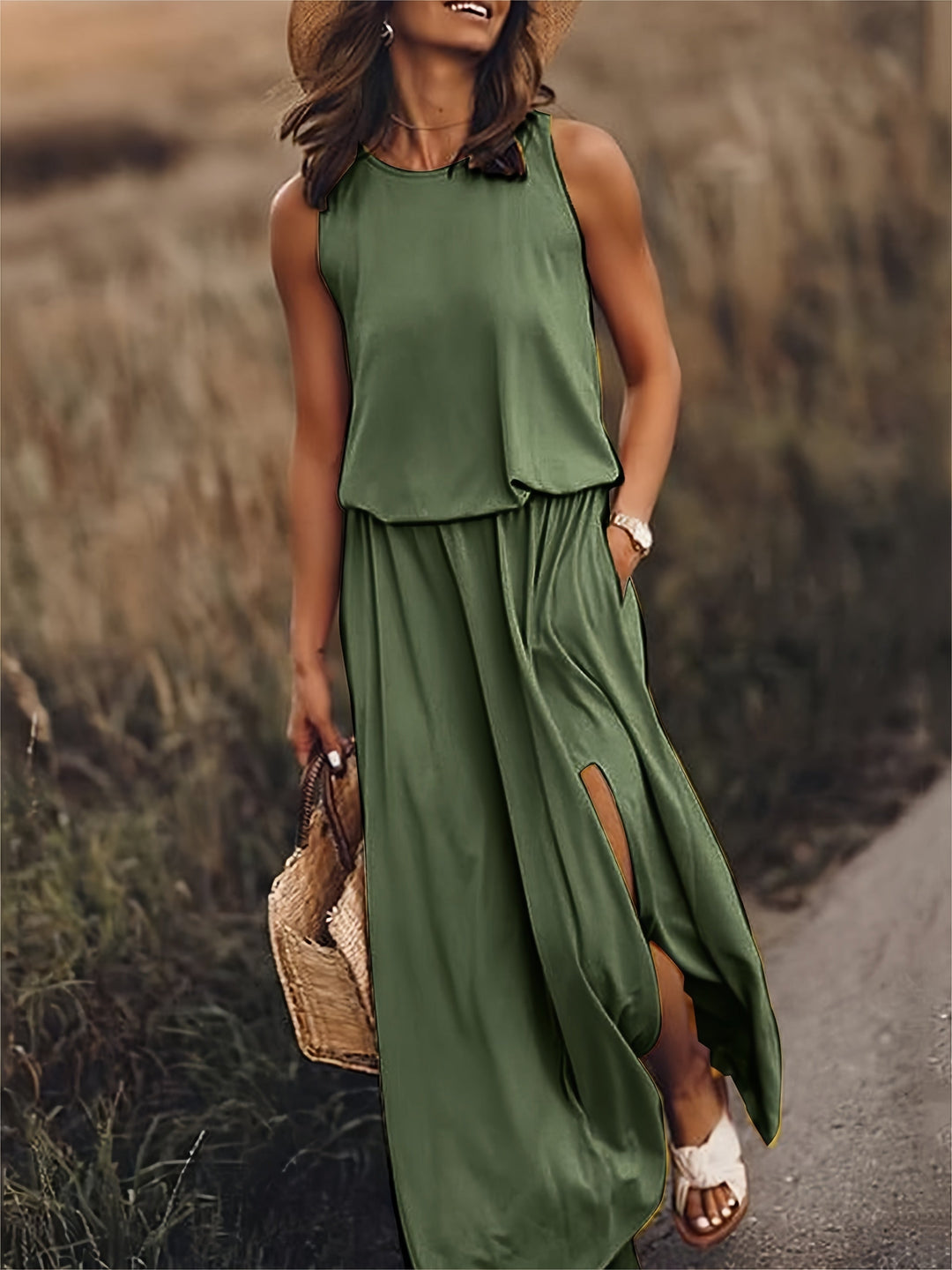 Isla - Simple Boho Maxi Dress made of Modal in various colors