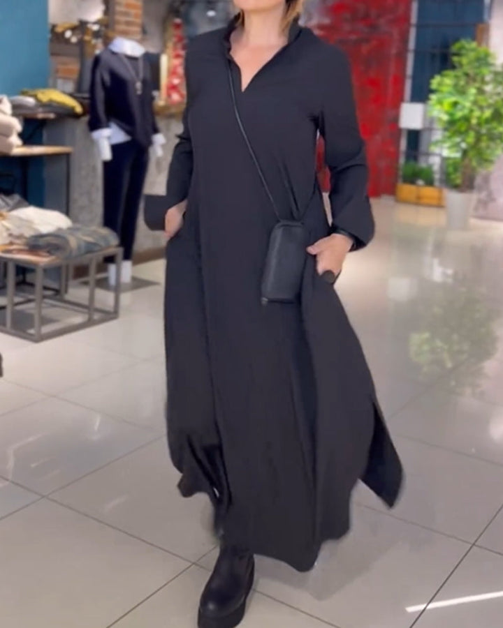 Veya - long dress with side slit
