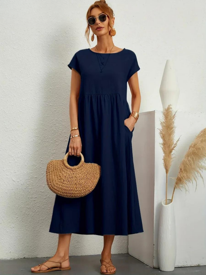 Ruby   | Elegant Essential Dress Made of Cotton and Linen