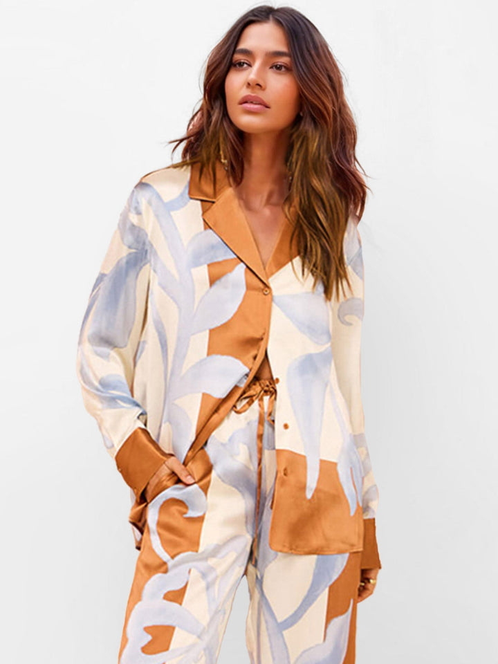 Golden Leaf Complete Set – Oversized Shirt and Coordinated Pants