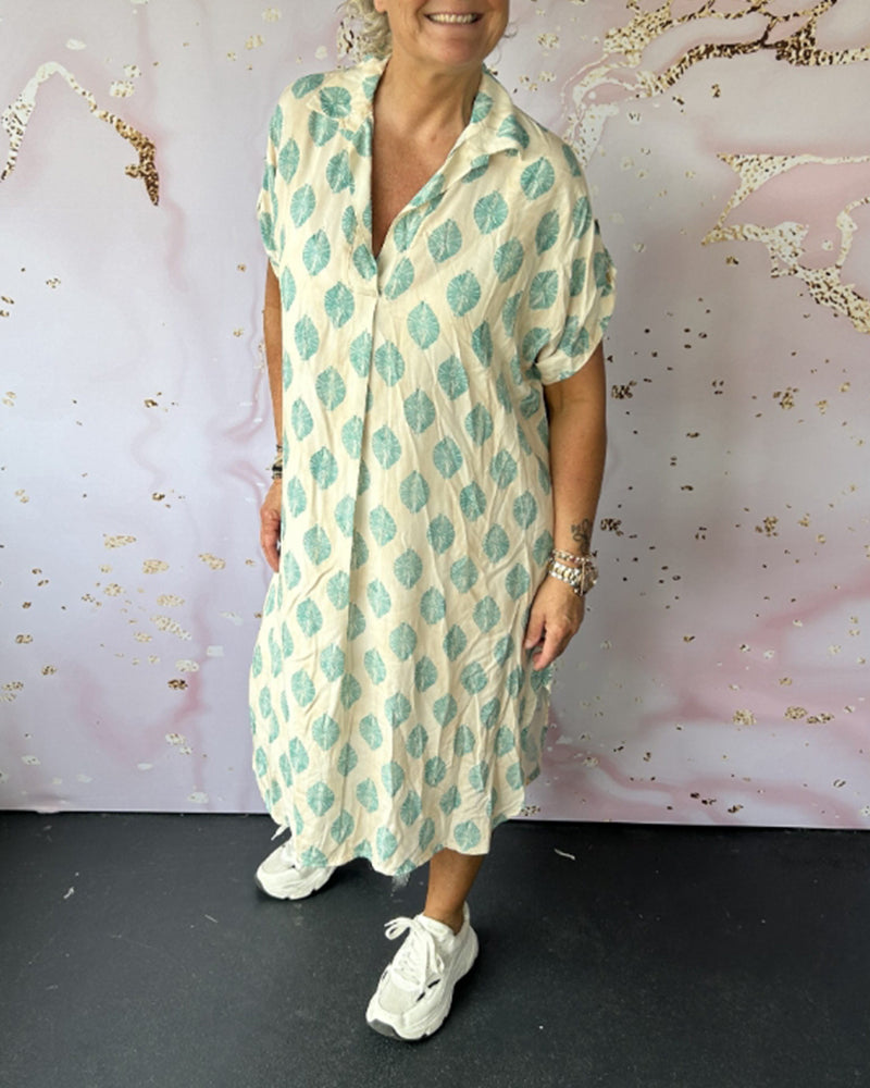 Stylish dress with V-neck