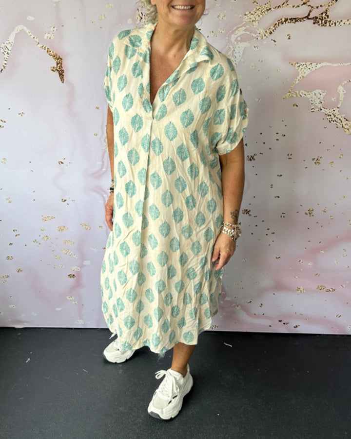 Stylish dress with V-neck