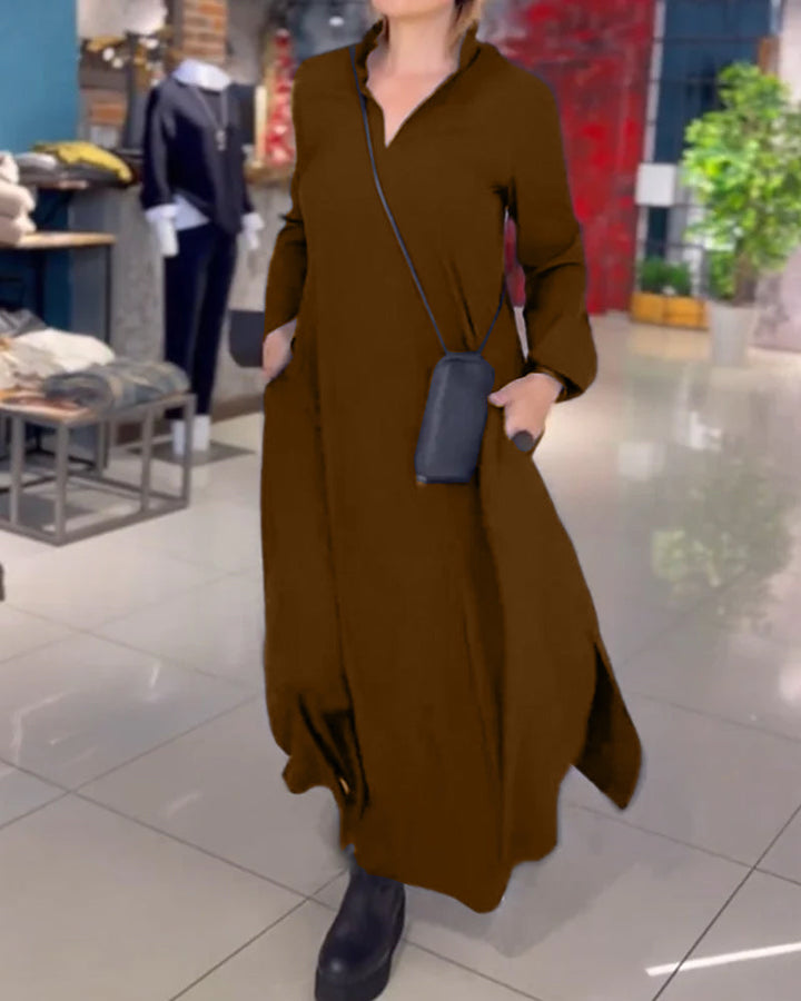 Veya - long dress with side slit