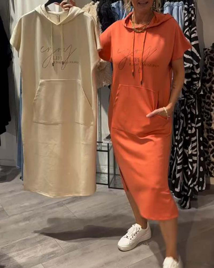 Anika   | Everyday Dress with Drawstring Closure and Hood