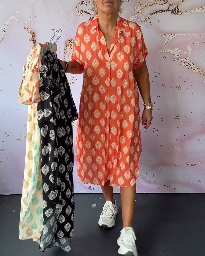 Stylish dress with V-neck