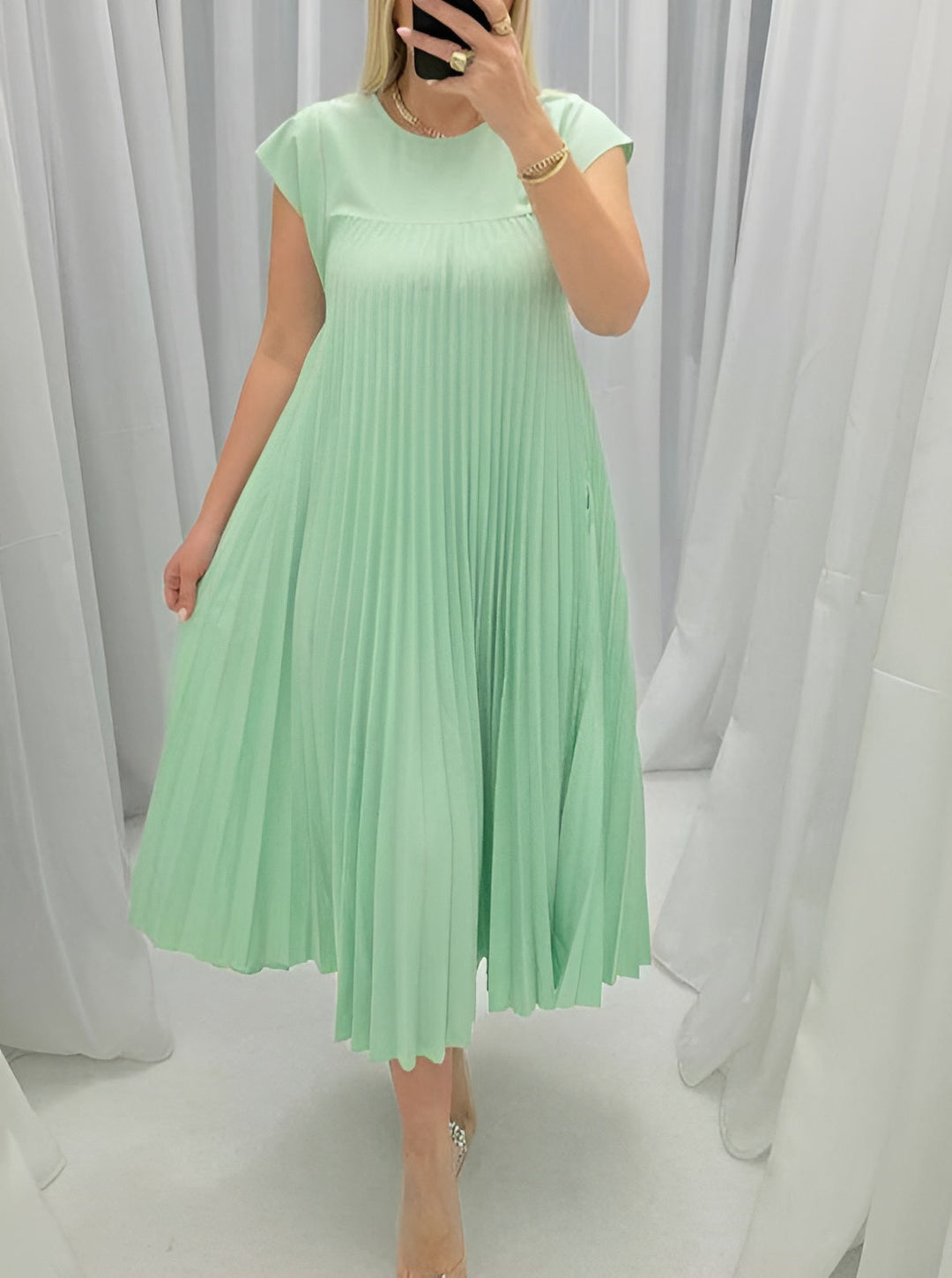 Simone | Light and Elegant Pleated Dress