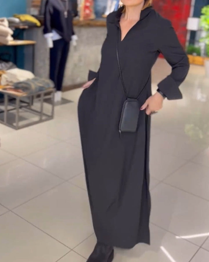 Veya - long dress with side slit