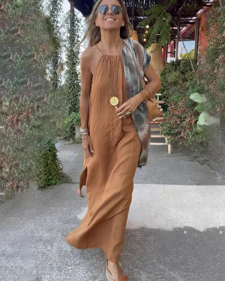 Lena | Fluid Linen Dress