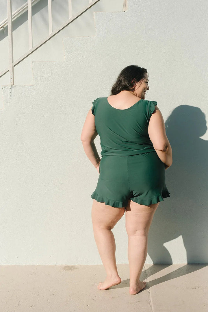 Agnieszka – Ruffled swimsuit with bust support