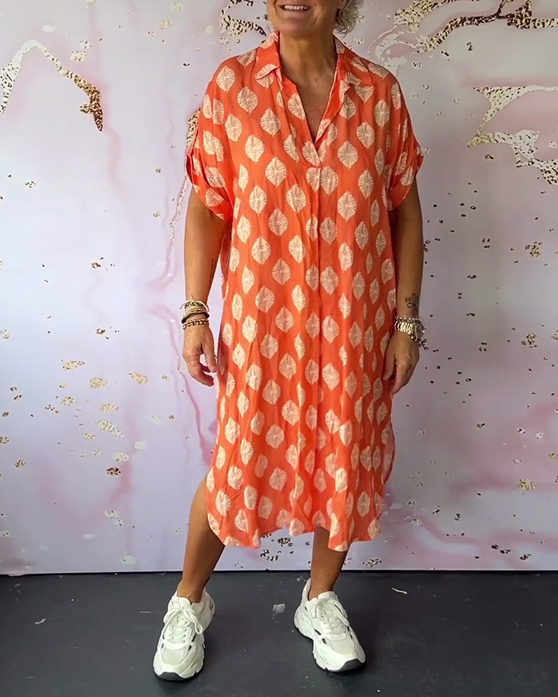 Stylish dress with V-neck