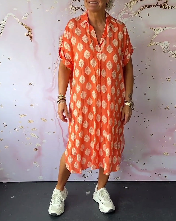 Stylish dress with V-neck