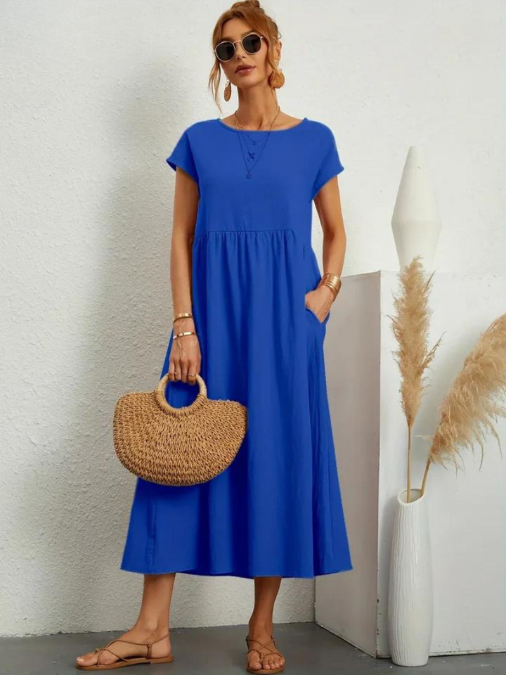 Ruby   | Elegant Essential Dress Made of Cotton and Linen