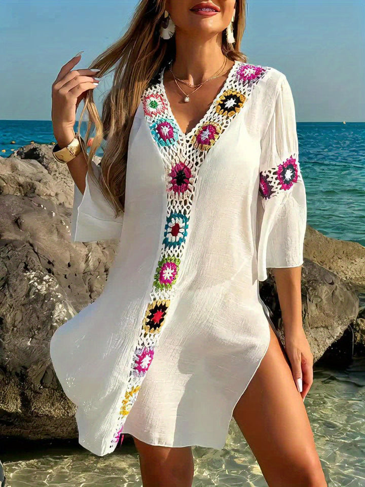 Maïa | Crochet-trimmed boho beach dress